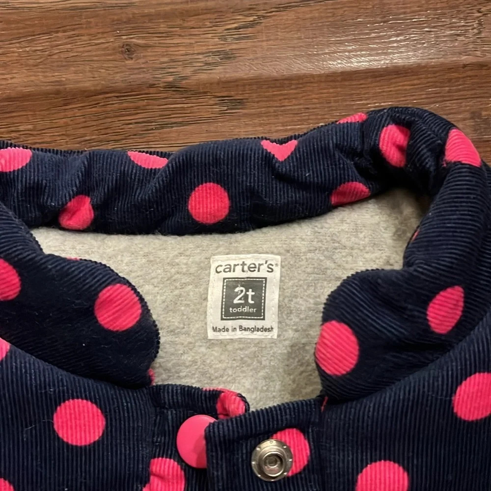 Carter’s 2T Girls Corduroy Vest - Picture 2 of 6